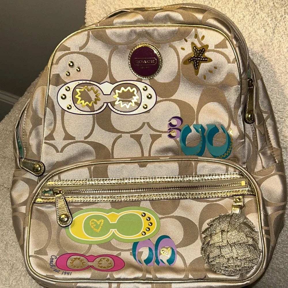 Y2K Coach Rare Backpack Colorful NO CALLOUTS👀🥳🥳❌ - Picture 1 of 11